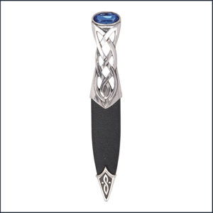 Islay Polished Stone Top Pewter Sgian Dubh Knife